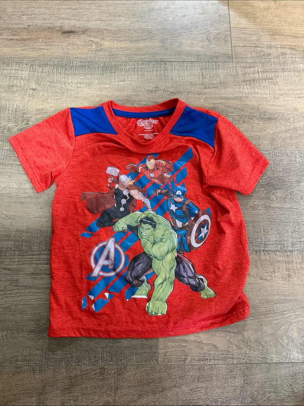 Marvel Red and Blue Avengers Graphic Tee